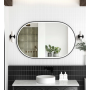 Noosa Led 900(H)x600(W) Black Metal Frame Mirror- Install Horizontal or Vertical